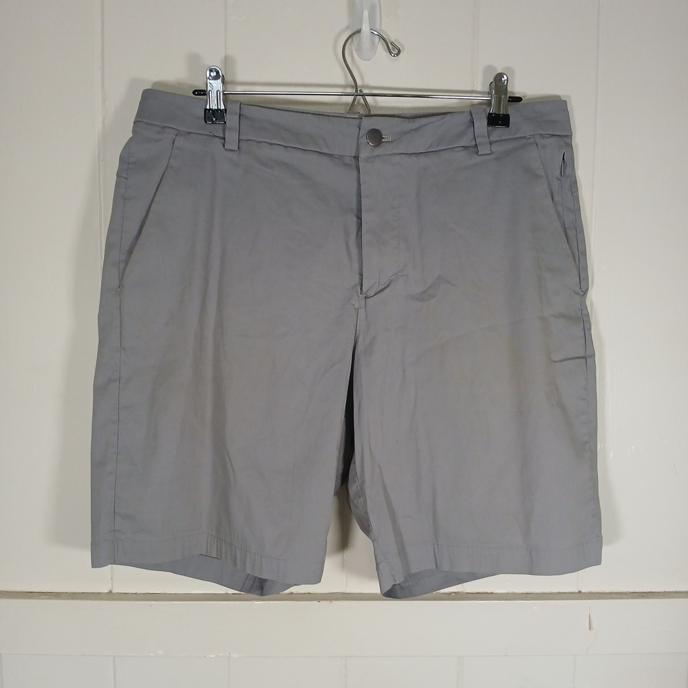Lululemon Commission Golf Shorts Mens 34 Gray Technical Stretch Chino